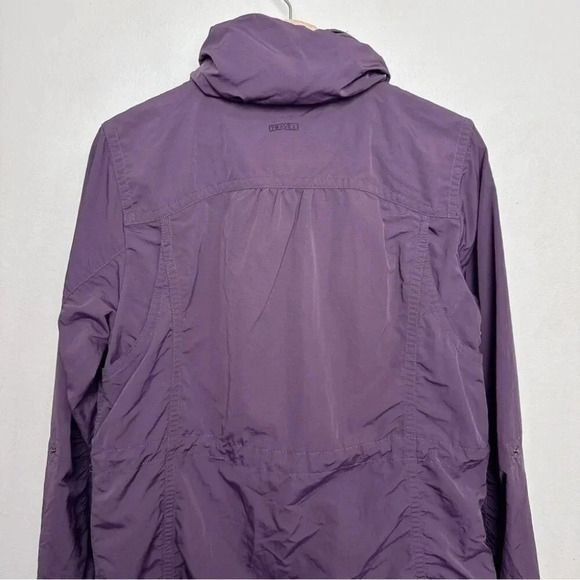 Eddie Bauer Womens Medium Hidden  Hood Travex Windbreaker Purple Jacket - Picture 14 of 16